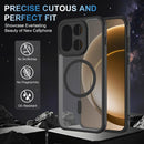 Magnetic for OnePlus 15 Case with 2 * Tempered Glass Screen Protector Matte Translucent Shockproof Protective Bumper Phone Cover (Black)