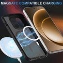 Magnetic for OnePlus 15 Case with 2 * Tempered Glass Screen Protector Matte Translucent Shockproof Protective Bumper Phone Cover (Black)