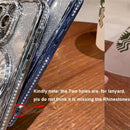 Magnetic Kickstand Glitter Case for Iphone 17 Pro Max,[Compatible with Magsafe] Cute Bling Sparkly Rhinestone with Camera Protector Makeup Mirror Women Girls Case for Iphone 17 Pro Max,Silver