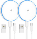 Magsafe Charger 2 Pack 15W Magnetic Wireless Charger Fast Charging Pad Compatible with Iphone