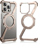 Metal Bumper Case for Iphone 16 Pro, Minimalist Z Aluminum Cover Design