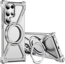 Metal Case for Samsung Galaxy S26 Ultra Case with Ring Stand [Compatible with Magsafe] Military Drop Protection Shockproof Slim Frameless Cover for Samsung Galaxy S26 Ultra Orange TJ