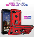 Military Grade Drop Impact for Google Pixel 3A XL Case 360 Metal Rotating Ring Kickstand Holder Magnetic Car Mount