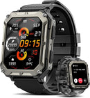 Military Smart Watches for Men (Answer/Make Call), 100M Waterproof Rugged Smart Watch for Android Phones
