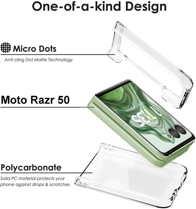 Motorola Moto Razr+ Plus 2024 5G Clear Slim Shockproof Hard PC Phone Case - Gorilla Cases