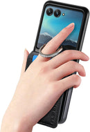 Motorola Razr+ 2023 Case Wallet with Card Holder Luxury PU Leather Protective Phone Case