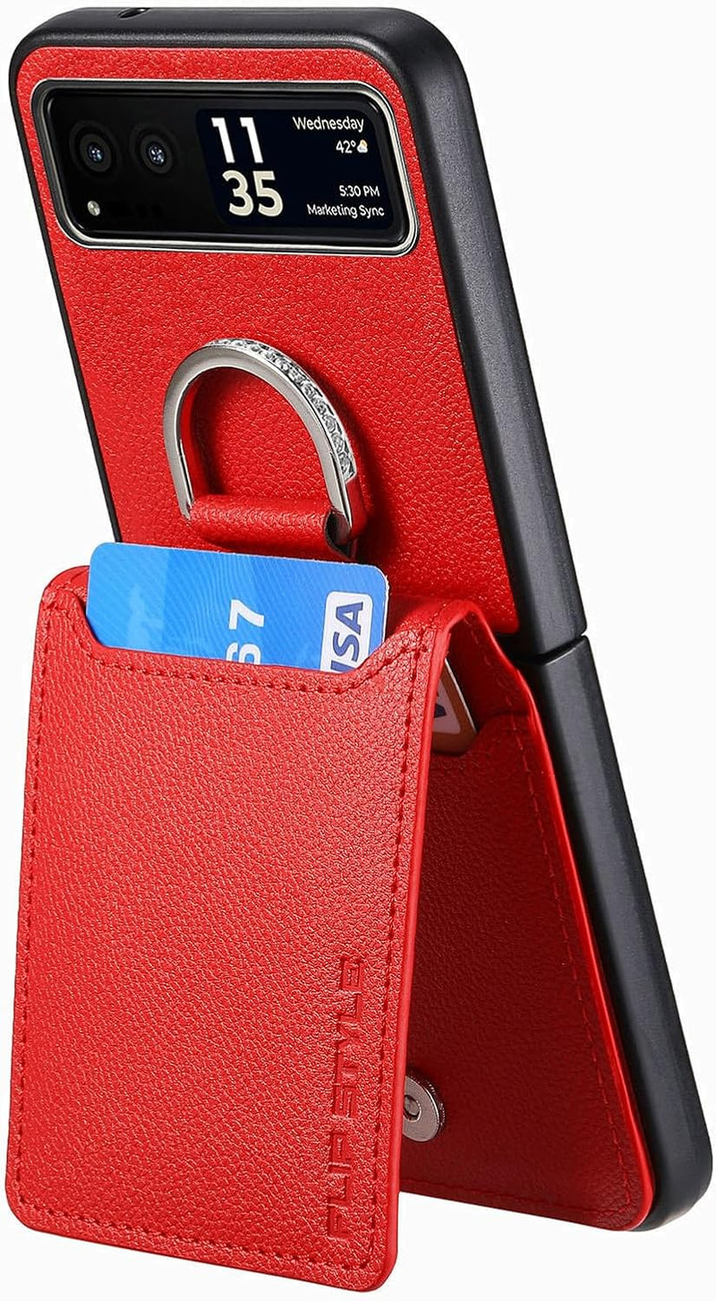 Motorola Razr+ 2023 Case Wallet with Card Holder Luxury PU Leather Protective Phone Case - Gorilla Cases