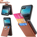 Motorola Razr+ 2023 Case Wallet with Card Holder Luxury PU Leather Protective Phone Case