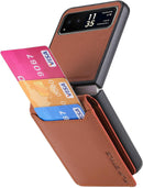 Motorola Razr+ 2023 Case Wallet with Card Holder Luxury PU Leather Protective Phone Case