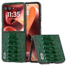 Motorola Razr Ultra 2025/2026 Crocodile Texture Genuine Leather Case