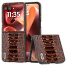 Motorola Razr Ultra 2025/2026 Crocodile Texture Genuine Leather Case