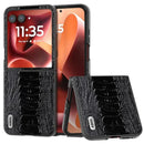 Motorola Razr Ultra 2025/2026 Crocodile Texture Genuine Leather Case