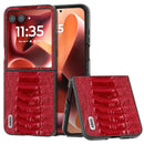Motorola Razr Ultra 2025/2026 Crocodile Texture Genuine Leather Case