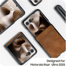 Motorola Razr Ultra Screen Protector PU Leather Matte PC Shockproof Phone Cover