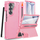 Galaxy Z Fold 7 Case with S Pen Holder and Slim Stylus,Invisible Kickstand