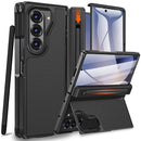Galaxy Z Fold 7 Case with S Pen Holder and Slim Stylus,Invisible Kickstand