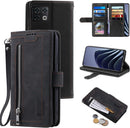 OnePlus 10 Pro One Plus 10Pro 5G Wallet Case Wrist Strap Zipper Purse Phone Cover