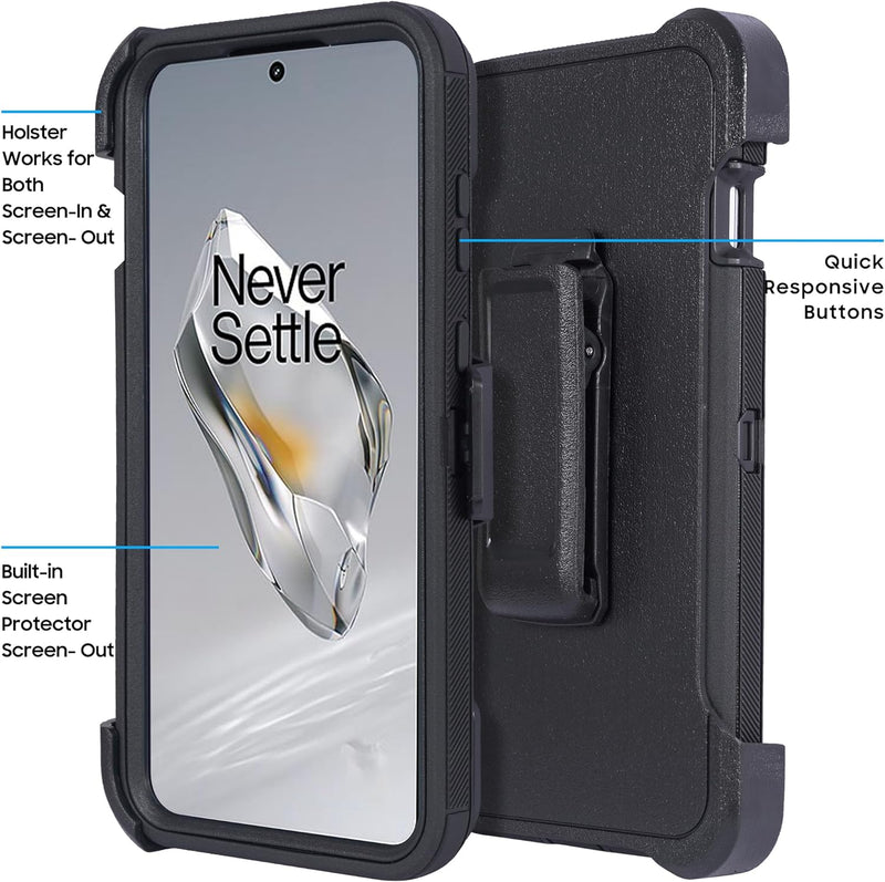 OnePlus 12 Shockproof Dual Layer Rugged Protective Case Holster - Gorilla Cases