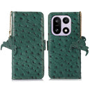 OnePlus 15 Ostrich Texture Leather Wallet Case