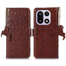 OnePlus 15 Ostrich Texture Leather Wallet Case