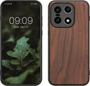 OnePlus 15 Real Wood Case – Dark Brown TPU Bumper