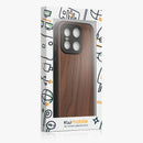 OnePlus 15 Real Wood Case – Dark Brown TPU Bumper