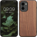 OnePlus 15 Real Wood Case – Dark Brown TPU Bumper
