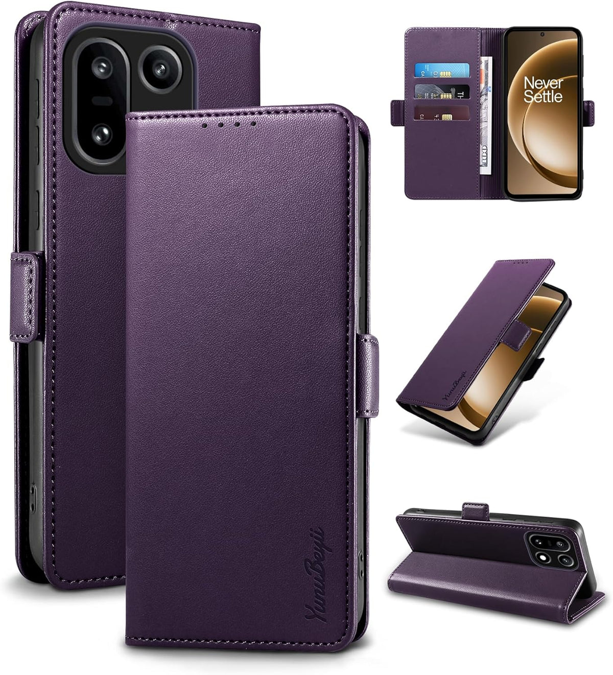 OnePlus 15 RFID Wallet Case – Leather Card Holder