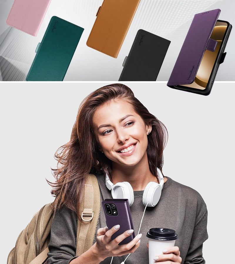 OnePlus 15 RFID Wallet Case – Leather Card Holder