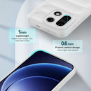 OnePlus 15 Silicone Case – Microfiber Lining White