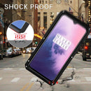 Oneplus 7 Aluminum Metal Bumper Silicone Rugged Case Hybrid Military Shockproof Heavy Duty Armor