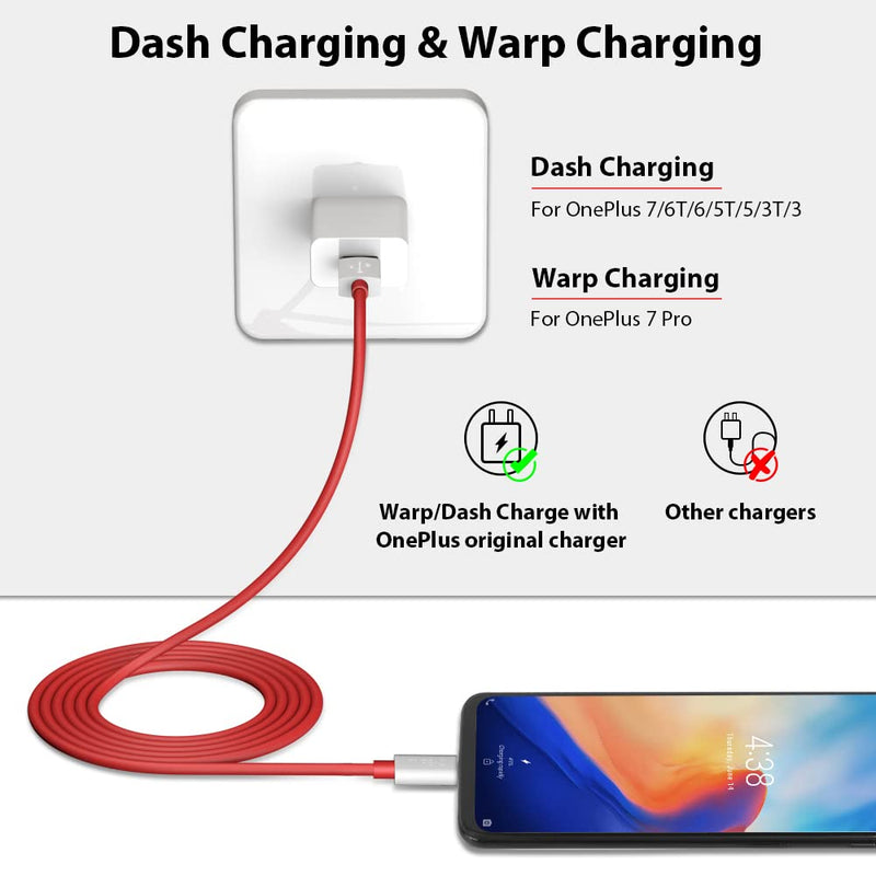 OnePlus 7, Charging Cable 8 7T Type C Cable 6FT USB C Cable Dash 6T 6 5T 5 12 11 10 Pro - Gorilla Cases