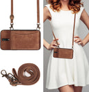 OnePlus 7 Pro Wallet Cover Crossbody Shoulder Strap and Leather Credit Card Holder