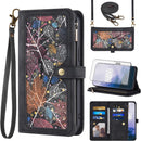 OnePlus 7 Pro Wallet Cover Screen Protector Crossbody Zipper Card Holder