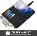 OnePlus 7 Pro Wallet Cover Screen Protector Crossbody Zipper Card Holder