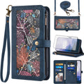 OnePlus 7 Pro Wallet Cover Screen Protector Crossbody Zipper Card Holder