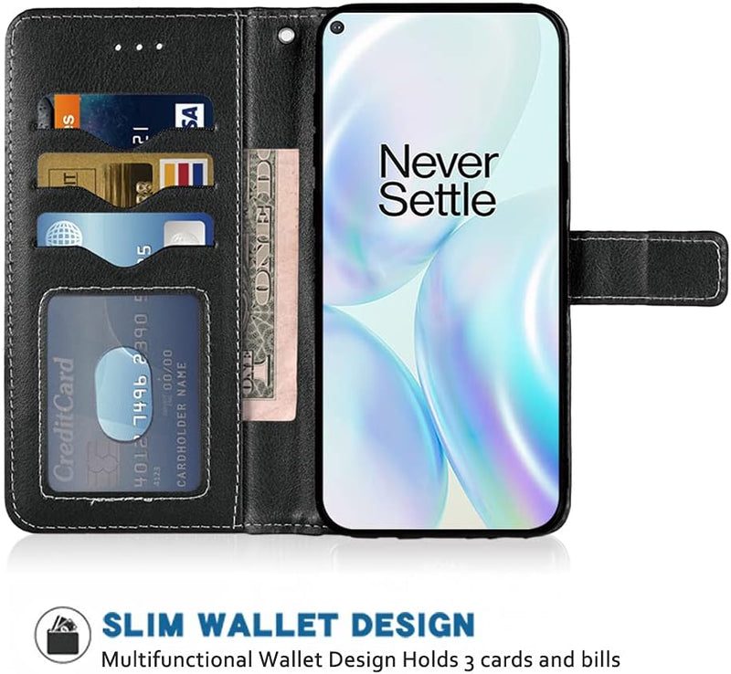 OnePlus 8 Pro One Plus 8Pro 5G Wallet Case Wrist Strap Lanyard Leather Flip Cover - Gorilla Cases