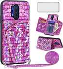 OnePlus 8 Pro One Plus 8Pro 5G Wallet Cover Tempered Glass Screen Protector Credit Card Holder