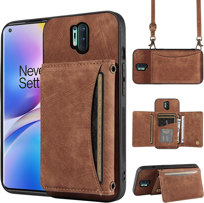 OnePlus 8 Pro One Plus Wallet Cover Crossbody Shoulder Slim Stand Cell - Gorilla Cases