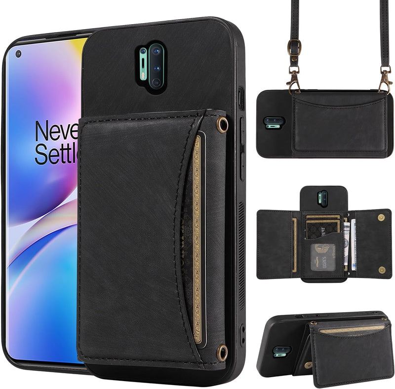 OnePlus 8 Pro One Plus Wallet Cover Crossbody Shoulder Slim Stand Cell - Gorilla Cases