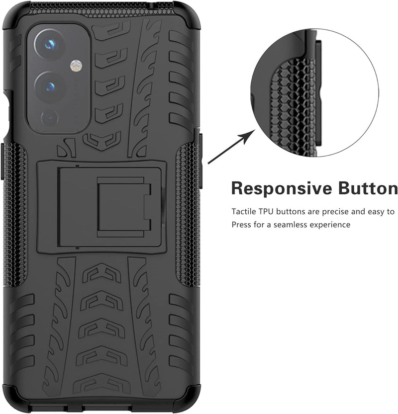 OnePlus 9 case Shockproof Heavy Duty Combo Hybrid Rugged Dual Layer Grip Cover - Gorilla Cases