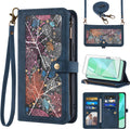 OnePlus 9 Pro One Plus 9Pro 5G Wallet Cover Screen Crossbody Zipper Credit Card Holder