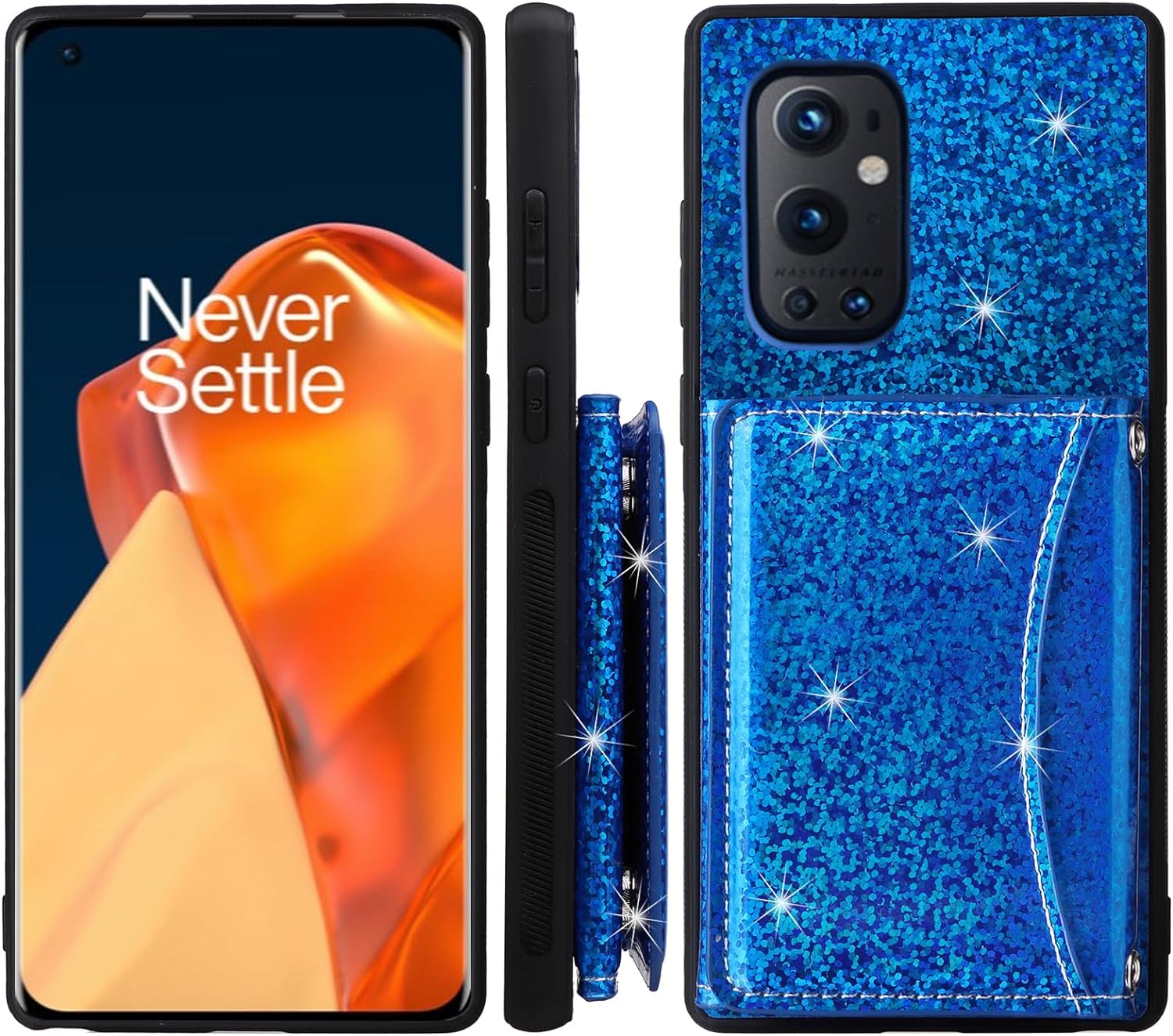 Asuwish Phone Case For OnePlus 9 Pro One Plus 9Pro 5G Wallet Cell Cover