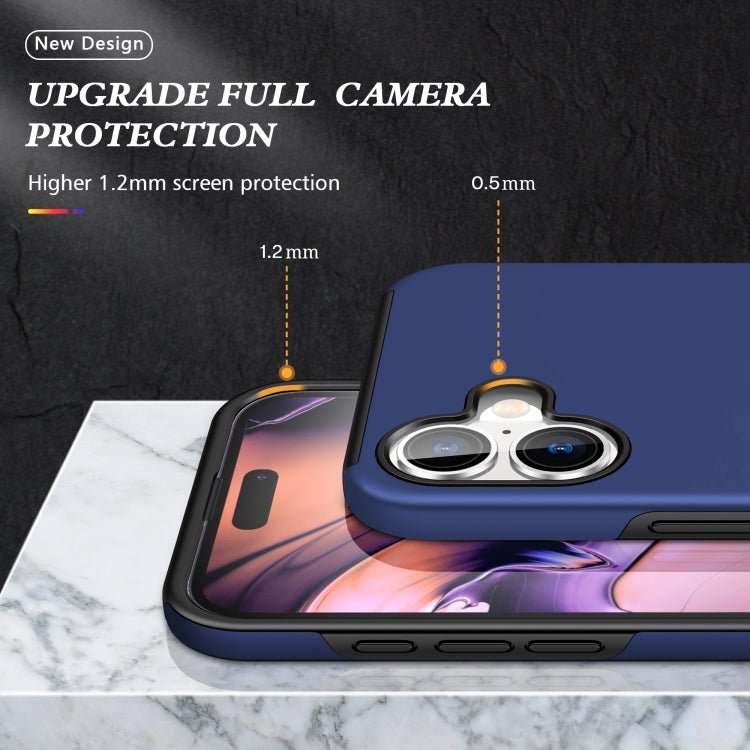 PC + TPU Magnetic Phone Case with Invisible Ring Holder, For iPhone 16 Plus, For iPhone 16