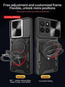 Phone Case for Honor X6B Case with Glass Screen Protector, [2 Pack] Built Slide Camera Protection