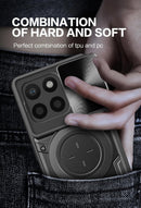 Phone Case for Honor X6B Case with Glass Screen Protector, [2 Pack] Built Slide Camera Protection