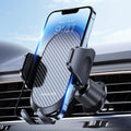 Phone Holders for Your Car with Metal Hook Clip, Air Vent Cell Phone Stand Car Mount, Universal Automobile Cradle Fit for Iphone Android and All Smartphones, Dark Black