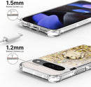 Pixel 9 Case Pixel 9 Pro Case Ring Moving Liquid Holographic Sparkle Glitter Case Diamond Protective Case