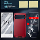 Pixel 9 Pro Phone Case Google Pixel - 9 Case 2PCS Screen Protector Heavy Duty Cover Black