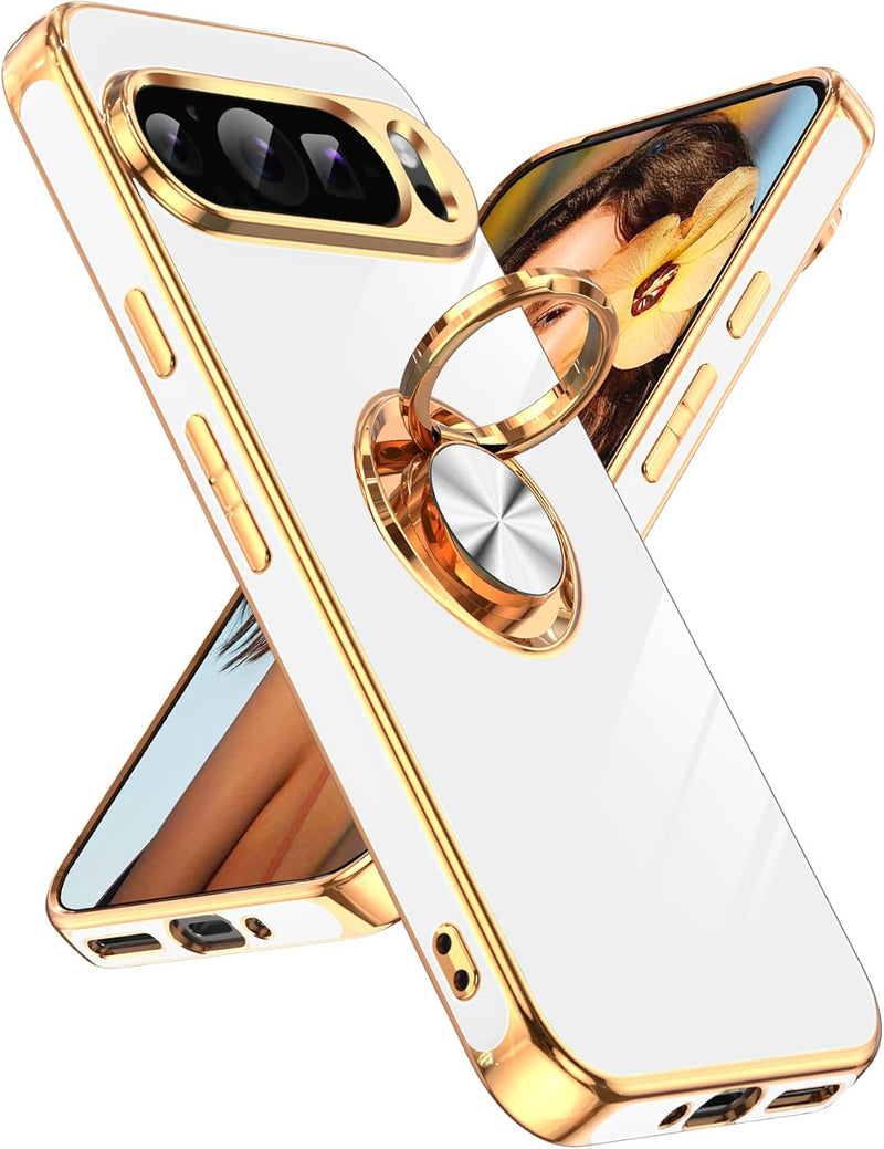 Pixel 9 Pro XL Gold Ring Holder Case - Gorilla Cases